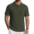 thumbnail image 2 of COOFANDY Mens Polo Shirt Short Sleeve Knit Textured Polo Casual Lightweight Summer Classic Golf Shirts, 2 of 6