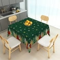 thumbnail image 6 of Tchckioa Green Christmas Snowflakes Tablecloth,Waterproof Square Table Cloth Cover for Kitchen,70x70 Inch, 6 of 7