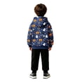 thumbnail image 7 of Zylarhe Kids Halloween Tops Hoodie with Front Pocket for Boys Cozy Sweatshirt Seasonal Comfort Blue 3-4 Years, 7 of 7