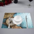 thumbnail image 2 of MKHERT Nautical Compass On Vintage World Map Adventure Placemats Table Mats for Dining Room Kitchen Table Decoration 12x18 inch,Set of 4, 2 of 4