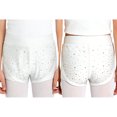 thumbnail image 5 of vastwit Girls Rhinestone Shorts Glitter Dance Ballet Tumbling Shorts Athletic Gymnastics Hot Pants Dancewear White 14, 5 of 6