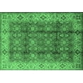 thumbnail image 1 of Ahgly Company Machine Washable Indoor Rectangle Oriental Emerald Green Traditional Area Rugs, 5' x 8', 1 of 4