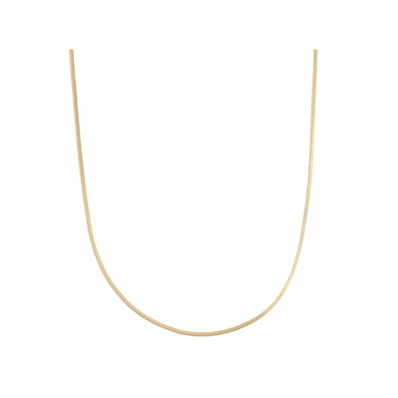 18kt Gold over Sterling Silver Square Snake Necklace, 18"
