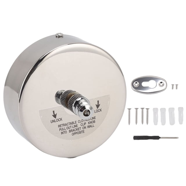 Retractable Clothesline 304 Stainless Steel Safety Auto Retraction Double Pulley Laundry String Line for Indoor Outdoor 3.8m/12.5ft