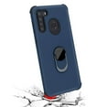 thumbnail image 6 of Samsung Galaxy A21 Phone Case Hybrid Armor Soft TPU Rubber Grip Bumper with 360 Degree Rotating Metal Ring Holder Car Mount Kickstand Shockproof Rubberized Cover [BLUE] for Samsung Galaxy A21, 6 of 6