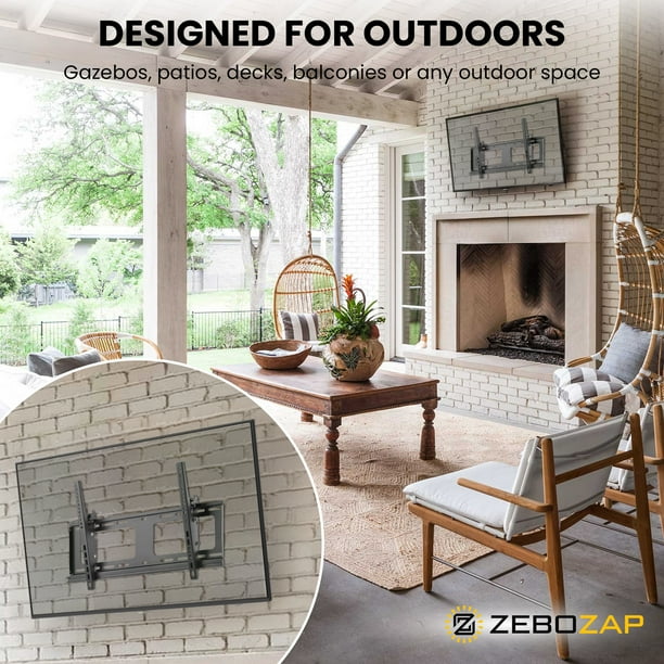 ZeboZap Vinyl Siding TV mount | Holds upto 80 Inch TV on Vinyl