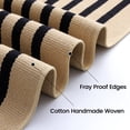 thumbnail image 5 of Buganda Brown and Black Striped Area Rug, 2'X3' Washable Cotton Indoor Outdoor Rugs for Living Room, Kitchen, Patio, All Season Home Decor, 5 of 8
