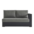 thumbnail image 5 of Modular Lounge Loveseat Sofa, Grey Gray, Aluminum Metal, Outdoor Patio Balcony Cafe Bistro Garden Hospitality Restaurant, Modern Contemporary HB36551, 5 of 9
