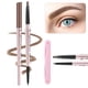 thumbnail image 1 of TurritopsisD Lápiz para cejas Lápiz para cejas Puntas dobles Punta gruesa y fina Retráctil Impermeable Maquillaje de cejas naturales de larga duración con recortador de cejas (marrón claro), 1 of 5