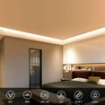 thumbnail image 4 of VST 16.4ft COB LED Strip Lights Warm White 2700K, 24V Dimmable LED Tape Light, 48w, 2640 LEDs, Ra 93+, IP30, Lighting for Kitchen, Cabinets, UL Listed (Power Source Not Included), 4 of 10