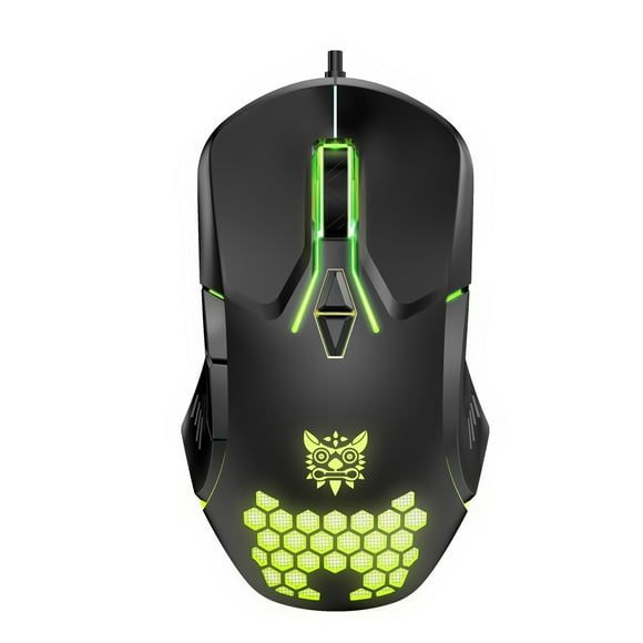 ONIKUMA ONIKUMA CW902 RGB Gaming Mouse with 7 Programmable Buttons, USB Wired for PC & Laptop, Adjustable DPI up to 6400, Black PC Material, 1.5M Cable