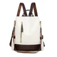 thumbnail image 3 of Nueva mochila antirrobo para mujer para primavera, mochila de viaje de cuero suave de gran capacidad, patrón tejido, bolso de hombro de tendencia urbana, 3 of 5