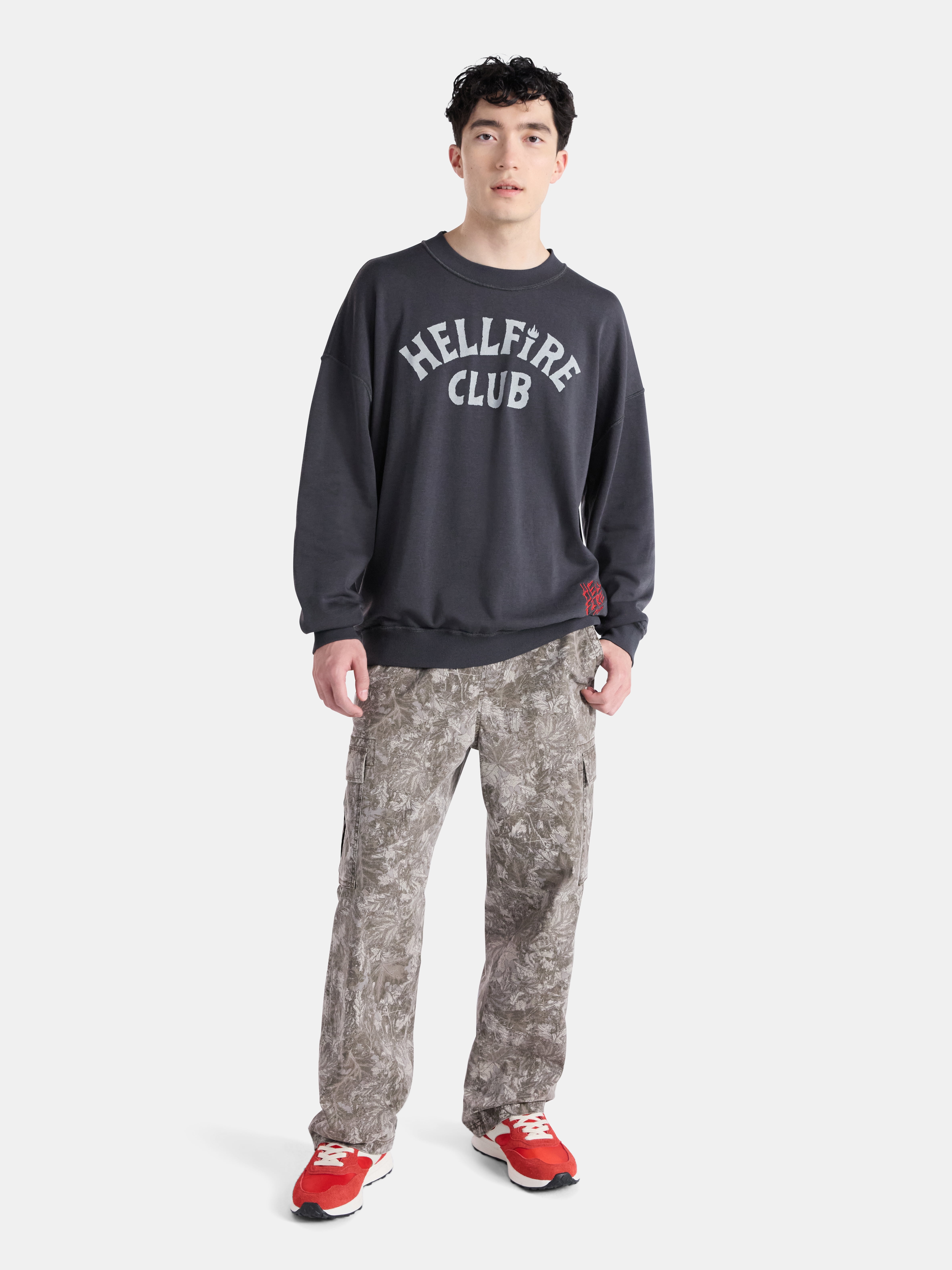 Netflix Stranger Things Hellfire Club Graphic Sweatshirt from No Boundaries, Men’s and Big Men’s