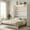 White, variant on ZAFLY Murphy Bed Full with LED Lights, Foldable Wall Bed Frame with Gas Struts, Space-Saving Hidden Cabinet for Bedroom/Office - Brown