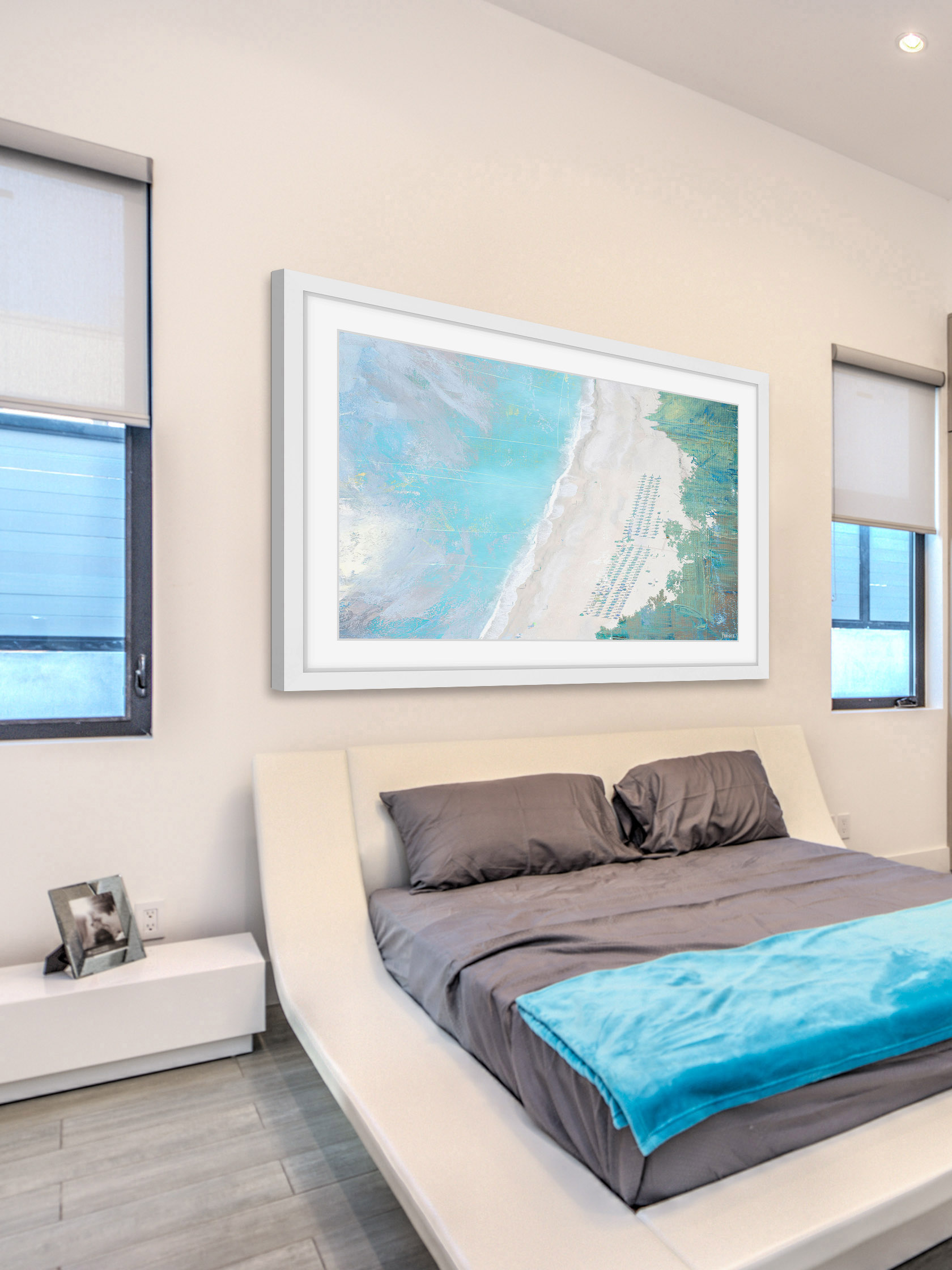 "Coastal Sand" Framed Painting Print