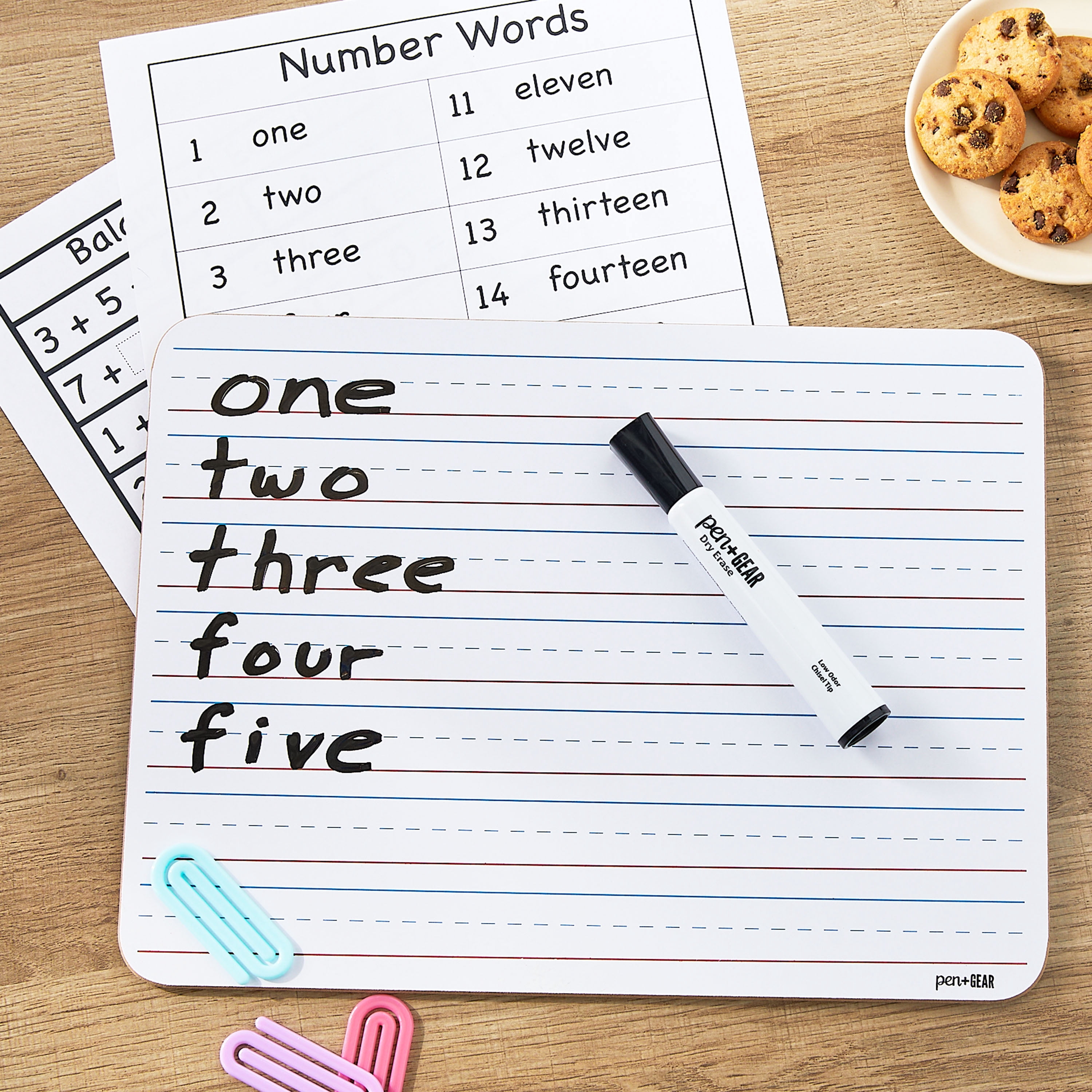 Pen+Gear Dry Erase Learning Board Whiteboard, 8.9 in x 11.8 in