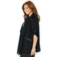 thumbnail image 3 of Catherines Women's Plus Size Cloud Knit French Terry Drape Front Cardigan, 3 of 5