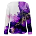 thumbnail image 5 of T-shirts à Manches Longues Col Rond pour Femmes Hauts Tunique Imprimée Florale Tendance Hauts Décontractés Amples Confortables Chandails en Molleton Blouses, 5 of 5