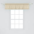 thumbnail image 2 of Ambesonne Aztec Window Valance, Horizontal Oriental Shapes, 42" x 12", Beige Mustard, 2 of 3