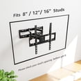 thumbnail image 5 of MOUNTUP Soporte de pared para TV con certificación UL, soporte de pared para TV de movimiento completo para la mayoría de televisores planos/curvos de 26 a 65 pulgadas, compatible con montantes de mad, 5 of 5