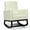 Beige, variant on Topbuy 2-in-1 Upholstered Rocking Chair with Wood Leg & Pillow Relax Sofa Chair Light Gray