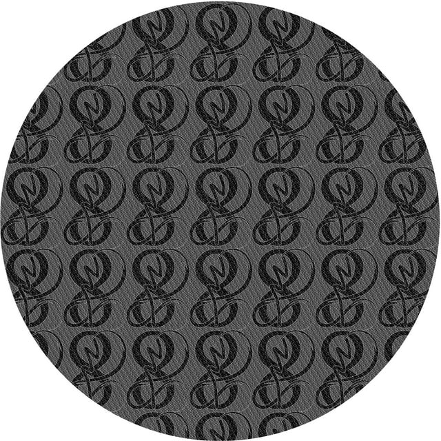 Ahgly Company Tapis Rond Lavable en Machine Intérieur Transitionnel Gris Minuit, 4 Pieds Rond