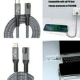 thumbnail image 2 of Yammee 90 Degree USB 4 Cable with 240W Fast Charging,40Gbps Data Transfer and 8K@60Hz Display Video USB4 USB C Data Cable, 2 of 11