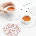 thumbnail image 7 of Pofeuu Goose Queen Print Leather Coasters Set of 6, Round Cups Mugs Mat Pad for Home Kitchen Heat Resistant Drink Coasters,Hexagon, 7 of 7