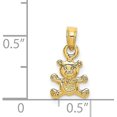thumbnail image 5 of 14K Yellow Gold 3-D Mini Teddy Bear Charm - 11.8mm, 5 of 7