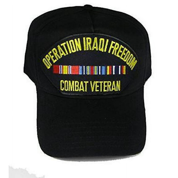 OPERATION IRAQI FREEDOM COMBAT VETERAN W/ RIBBONS HAT CAP OIF