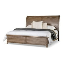 Furniture of America Saides Panel Solid Wood Queen Panel Bed in Brown