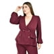 thumbnail image 4 of Conjunto sastre con botones Roman Fashion /Tallas Extras, 4369 (Vino) vino 38, 4 of 7