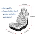 thumbnail image 4 of Zufioo Hand Drawn Turtle Print Car Seat Protectors, SUV, Truck, Van Seat Covers - Strap Design, High Elasticity and Dustproof, Car Interior Protectors Auto Parts-2 PCS, 4 of 9