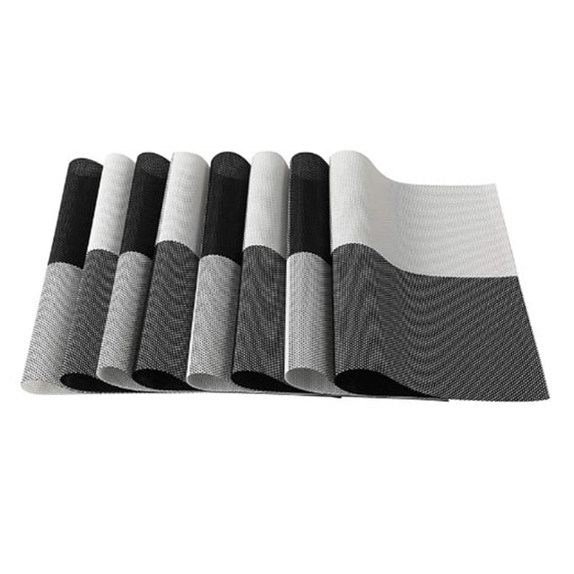 8 manteles individuales resistentes al calor de PVC, impermeables y antiquemaduras, estilo occidental, 45 x 30 cm