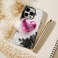 thumbnail image 6 of Rose Gold Heart Phone Case with Black Roses Glitter for Women Valentine’s Day Gift Compatible with iPhone 11/12/13/14/15/16 (Pro Max/Plus), 6 of 9