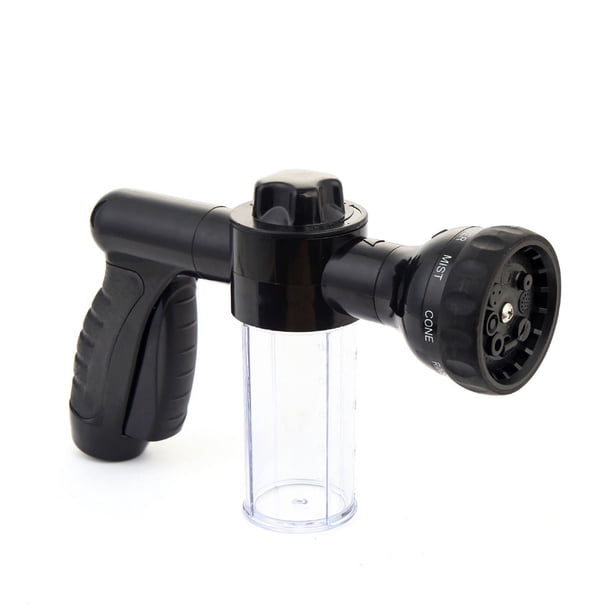 Fiudx Manguera Mascotas, Boquilla de Aleación Duradera para Perros, Rociador de Champú y Ocho Patrones de Rociado, Dispensador de Jabón 3.5 Oz, Generador de Espuma, Ideal para Bañar Perros Al Aire Li
