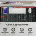 thumbnail image 3 of Mouse Pad Keyboard Mat Quick Key Keyboard Pad Large Flexible Anti-Slip Rubber Base Quick Reference Guide Keyboard Mat for gaming 90x40cm, 3 of 9