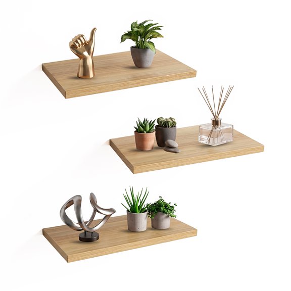 Repisas Flotantes Redlemon de Madera 3 Piezas de 30x15 cm Estantes tipo Librero