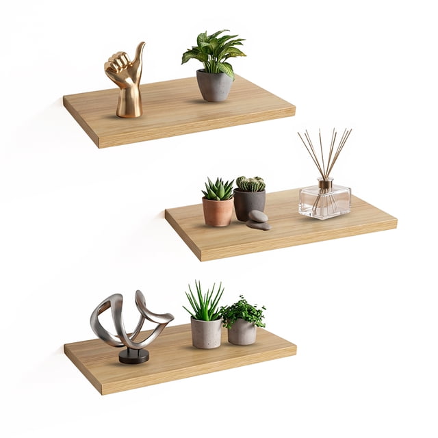 Repisas Flotantes Redlemon de Madera 3 Piezas de 30x15 cm Estantes tipo Librero