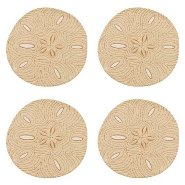 Ocean Beach Coastal Sand Dollar Cloth Dining Placemats Set of 4