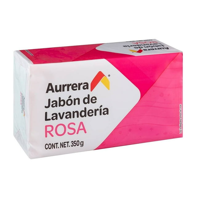 Jabón de lavanderia en barra Aurrera Rosa 350 gr