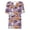Light Purple, variant on Girls V‑Neck Short‑Sleeve Printed T‑Shirt Halloween‑Themed Fashion Casual Loose Comfortable Kids Tops For Party Daily Outing
