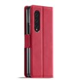 thumbnail image 3 of SaniMore for Samsung Galaxy Z Fold 4 7.6" Magnetic Wallet Case, PU Leather Case with Card Slot & Kickstand Shockproof Protective Case for Samsung Z Fold 4 Women Men, Red, 3 of 6