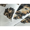 thumbnail image 4 of Ambesonne Yorkie Quilted Bedspread Set 3 Pcs, Terrier Cartoon, Queen Size, Pale Coffee Black, 4 of 5
