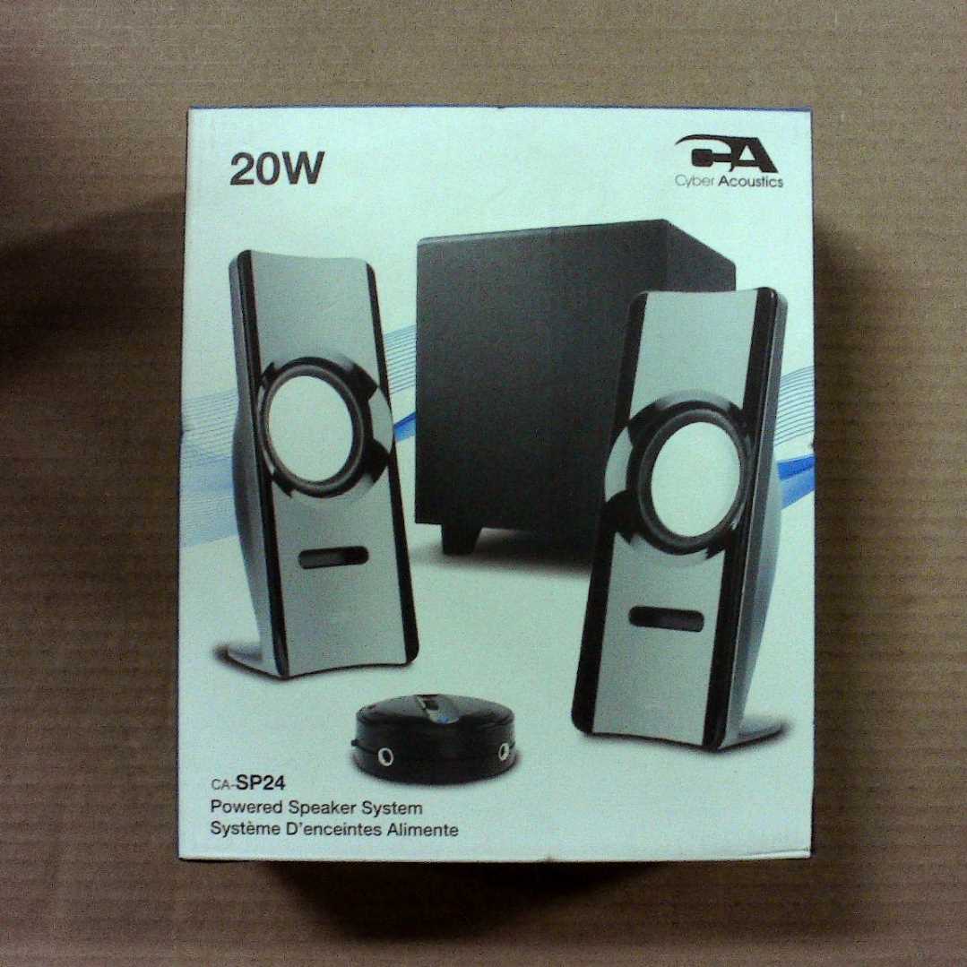 Cyber Acoustics 3Piece Computer Speakers With Control Pod, Black, CA