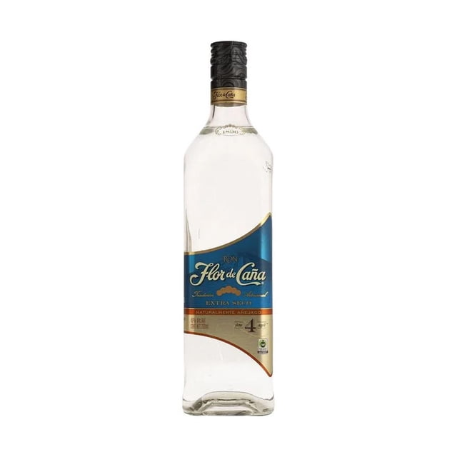Paquete de 3 Ron Flor De Caña Blanco Extra Dry 4 Años 750 ml Flor De Caña Paquete de 3