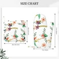 thumbnail image 4 of Kll Pretty Floral With Leaves Oven Gloves And Pot Holders Grill Gloves - Oven Gloves And Pot Holders, Non-Slip Cooking Gloves With Recycled Pads, 4 of 9