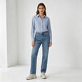 thumbnail image 4 of Edvintorg Blouses for Women Dressy Casual Striped Long Sleeve Turndown Collar Button Down Shirt Women Tops Fashion Clothing Red XXL, 4 of 5