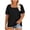 *Black, variant on VBVC Women's Plus Square Neck Short Sleeve T-Shirts,Ladies Casual Puff Sleeve Loose Fit Tops,Summer Daily Wear Blouses For Women,Dark Blue,XL-5XL