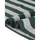 thumbnail image 5 of Camisetas de rayas para mujer Inspire Chic, corte ajustado, mangas de codo, cuello barco, talla XL, verde y gris, 5 of 6